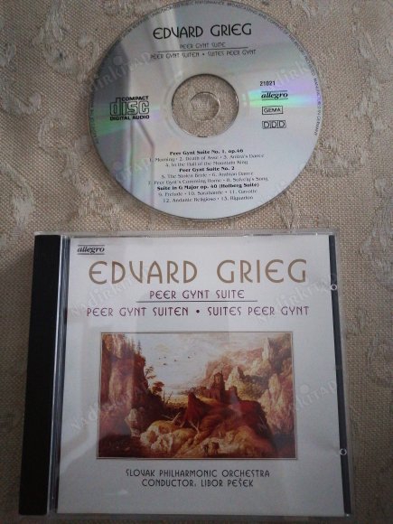 EDVARD GRIEG -PEER GYNT SUITE - SLOVAK FİLARMONİ ORKESTRASI ( KONDÜKTÖR:LIBOR PESEK )   BASIM  CD ALBÜM