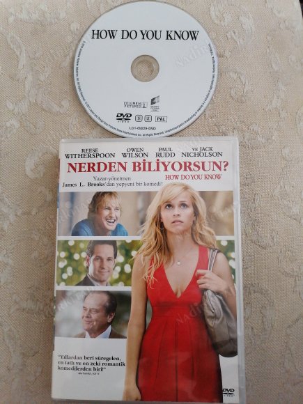 NERDEN BİLİYORSUN ( HOW DO YOU KNOW ) - REESE WITHERSPOON -  115  DAKİKA   -TÜRKİYE BASIM DVD FİLM