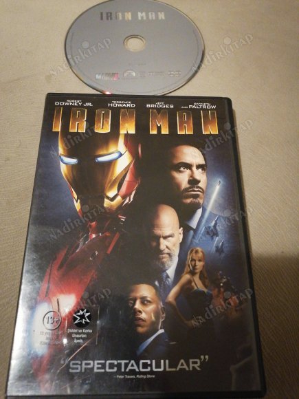 IRON MAN - ROBERT DOWNEY JR.  - 121 DAKİKA   -TÜRKİYE BASIM DVD FİLM