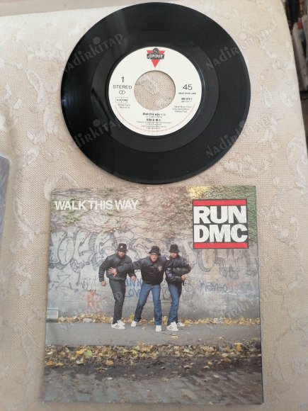 RUN DMC  - WALK THIS WAY  1986  HOLLANDA  BASIM NADİR  45 LİK PLAK