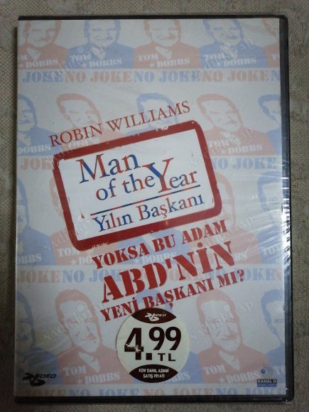 YILIN BAŞKANI  ( MAN OF THE YEAR ) - ROBIN WILLIAMS  - 110 DAKİKA   TÜRKİYE BASIM - DVD FİLM - AÇILMAMIŞ AMBALAJINDA