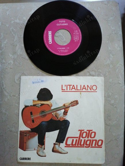 TOTO CUTUGNO - L’ITALIANO / SARA - 1983 FRANSA BASIM 45’LİK  PLAK