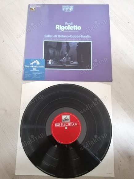 VERDI / RIGOLETTO -  CALLAS / DI STEFANO / GOBBI / SERAFIN  ALMANYA  BASIM ALBÜM - 33 LÜK LP PLAK