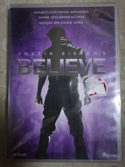 JUSTIN BIEBER’S BELIEVE  - TÜRKİYE BASIM DVD FİLM - 89 DAKİKA - AÇILMAMIŞ AMBALAJINDA