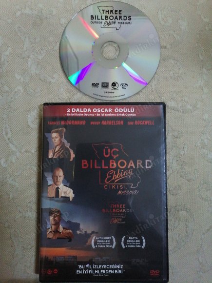 ÜÇ BILLBOARD ÇIKIŞI ( THREE BILLBOARD  OUTSIDE EBBING MISSOURI )   - 111 DAKİKA   TÜRKİYE BASIM -  DVD  FİLM