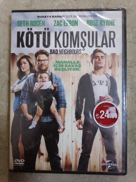 KÖTÜ KOMŞULAR  ( BAD NEIGHBOURS ) - ZAC EFRON / SETH ROGEN  - 93 DAKİKA   TÜRKİYE BASIM -  DVD  FİLM - AÇILMAMIŞ AMBALAJINDA