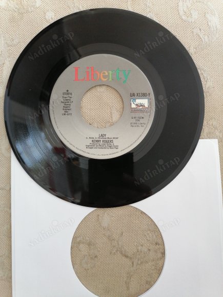 KENNY ROGERS - LADY - 1980  USA  BASIM 45 LİK PLAK *KAPAKSIZDIR*