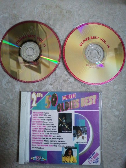 50 OLDIES BEST  VOL 13 & 14  ( 2 CD )  - DOUBLE CD ALBUM 1995 ÇEKOSLAVAKYA   BASIM