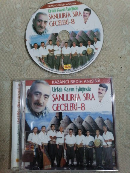 URFALI KAZIM EŞLİĞİNDE ŞANLIURFA SIRA GECELERİ 8  ( Kazancı Bedih Anısına ) - TÜRKİYE  BASIM CD ALBUM