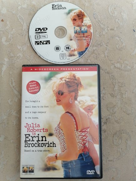 ERIN BROCKOVICH  / JULIA ROBERTS / DVD FİLM-132 DAKİKA  / İNGİLTERE   BASIM -TÜRKÇE ALYAZI VARDIR