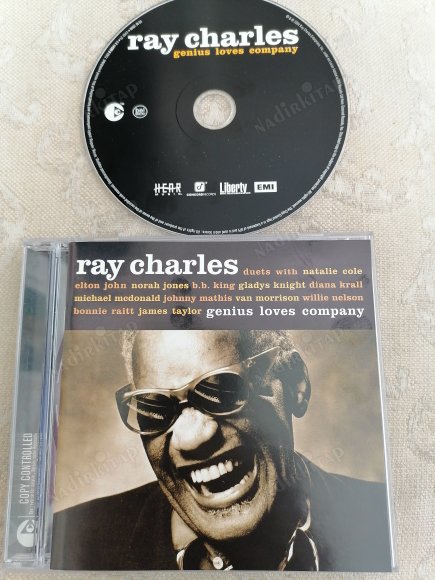 RAY CHARLES - GENIUS LOVES COMPANY ( DUETS WITH NATALIE COLE  NORAH JONES VS. ) - AVRUPA BASIM  CD 