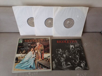 VERDI ‎– RIGOLETTO -NICOLAI GEDDA / CORNELL MAC NEIL - ALMANYA BASKI 3XLP BOX SET PLAK