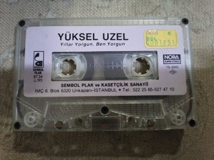 YÜKSEL UZEL - YILLAR YORGUN BEN YORGUN  - 1987 TÜRKİYE BASIM KASET ALBÜM ( SADECE KASET KARTONETİ YOKTUR)