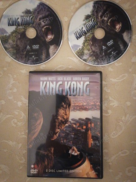 KING KONG  -DVD FİLM -2 DISC LIMITED EDITION -BİR PETER JACKSON FİLMİ - 179 DAKİKA+ EXTRAS - TÜRKİYE BASIM DVD FİLM