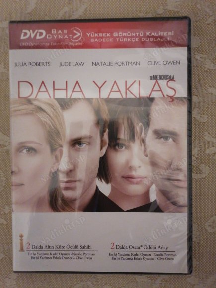 DAHA YAKLAŞ / CLOSER - BİR MIKE NICHOLS FİLMİ  - (BAS/OYNAT)- SADECE TÜRKÇE  DVD FİLM  TÜRKİYE BASIM  - 104 DAKİKA - AÇILMAMIŞ AMBALAJINDA