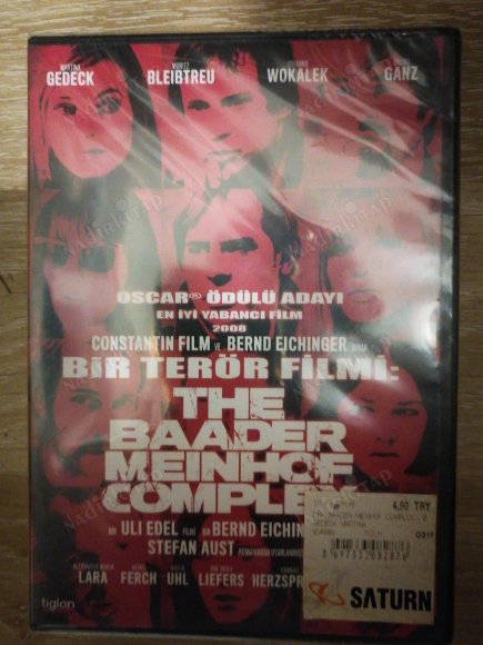 BİR TERÖR FİLMİ - THE BAADER MEINHOF COMPLEX  - BİR ULI EDEL FİLMİ - DVD FİLM - 150 DAKİKA - TÜRKİYE BASIM - AÇILMAMIŞ AMBALAJINDA