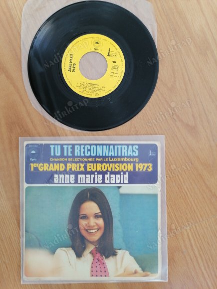 ANNE MARIE DAVID - TU TE RECONNAITRAS - 1973 FRANSA BASIM 45 LİK PLAK ( 1973 EUROVISION 1.Sİ