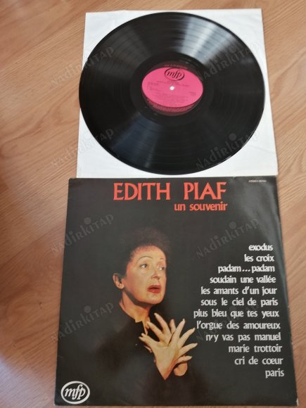 EDITH PIAF - UN SOUVENIR ( PADAM PADAM ) - 1980 HOLLANDA BASIM   33 LÜK LP  PLAK 