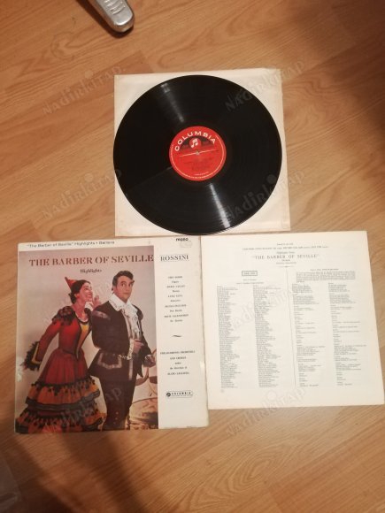 MARIA CALLAS / GOBBI /ZACCARIA / ALVA - ROSSINI - BARBER OF SEVILLE -1962  İNGİLTERE BASIM LP ALBÜM