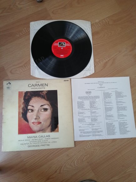 MARIA CALLAS / GEDDA / GUIOT / MASSARD - CARMEN HIGHLIGHTS  - 1964 İNGİLTERE  BASIM LP ALBÜM