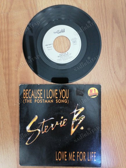 STEVIE B. - BECAUSE I LOVE YOU - 1990 FRANSA  BASIM 45 LİK PLAK