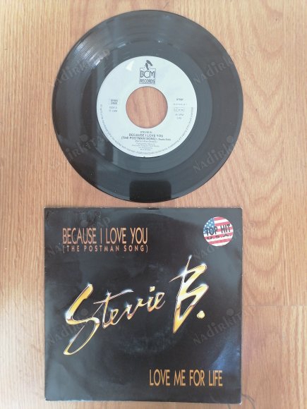 STEVIE B. - BECAUSE I LOVE YOU - 1990 ALMANYA BASIM 45 LİK PLAK