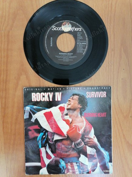 SURVIVOR - BURNING HEART - (ROCKY IV SOUNDTRACK) - 1985 HOLLANDA BASIM PLAK