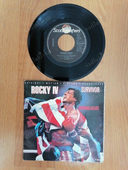 SURVIVOR - BURNING HEART - (ROCKY IV SOUNDTRACK) - 1985 HOLLANDA BASIM PLAK