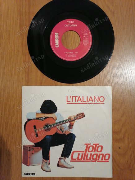 TOTO CUTUGNO- L’ITALIANO/SARA - 1983 Portekiz BASIM 45’LİK  PLAK