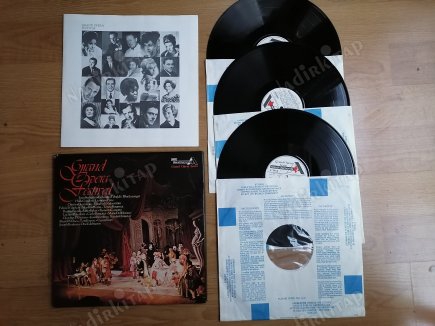 GRAND OPERA FESTIVAL - PAVAROTTI / TEBALDI / GHIAUROV / BAKER 3xLP LİK BOX SET  - 1973 İNGİLTERE BASIM PLAK