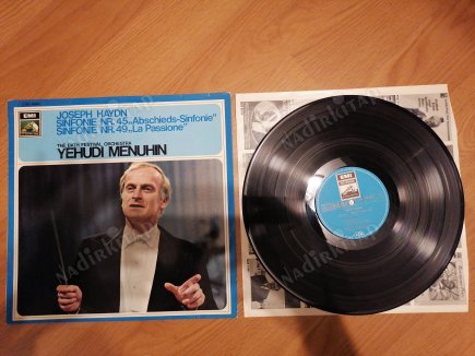 JOSEPH HAYDN - YEHUDI MENUHIN  - SINFONIE NR. 45  & NR. 49  ALMANYA DÖNEM  BASIM  - 33 LÜK LP  PLAK