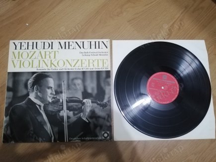 MOZART/ YEHUDI MENUHIN-Konzerte Für Violine Und Orchester Nr.3, Nr. 4- ALMANYA BASIM 33 LÜK LP PLAK