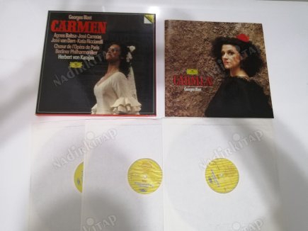 GEORGE BIZET /CARMEN OPERASI - KARAJAN VE BERLİN FİLARMONİ-1983 ALMANYA BASIM 3xLP LİK BOX SET PLAK