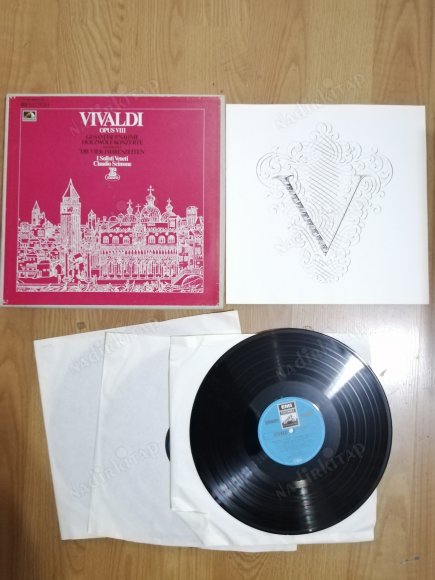 VIVALDI - KONÇERTO OPUS 8 - CLAUDIO SCIMONE -1972 ALMANYA BASIM 3 xLP BOX SET PLAK - 4 SAYFA INSERT