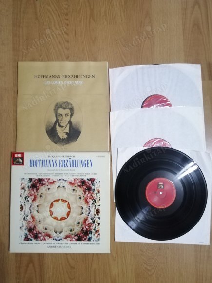 JACQOUES OFFENBACH - HOFFMANS ERZAHLUNGEN - 1965 ALMANYA BASIM 3 xLP BOX SET - 32 SAYFALIK LİBRETTO