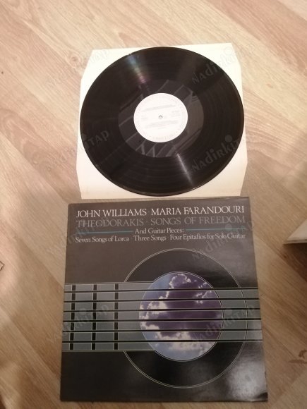 JOHN WILLIAMS / MARIA FARANDOURI - THEODORAKIS SONGS OF FREEDOM - 1986  BASIM LP ALBÜM - 33 LÜK PLAK