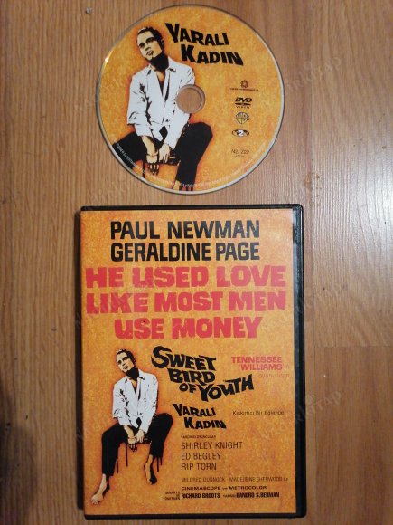 YARALI KADIN / SWEET BIRD OF YOUTH  - PAUL NEWMAN  - 115 DAKİKA - TÜRKİYE BASIM DVD FİLM