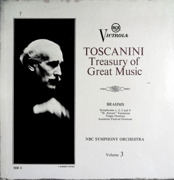 Toscanini,  Brahms, NBC Symphony Orchestra – Vol. 3-1967 İngiltere Basım 33 Lük 4xLP Box Set 2. el