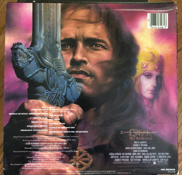 CONAN THE BARBARIAN - Soundtrack - Basil Poledouris  - 1982 USA Basım - NADİR 33 lük LP Plak