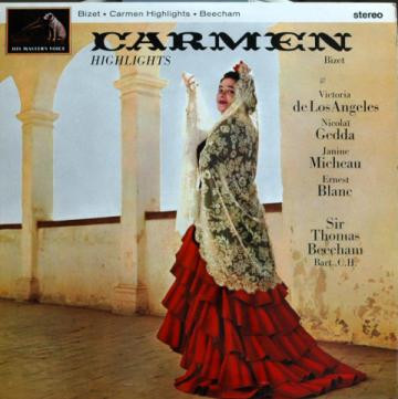 Bizet / Carmen Highlights / Beecham - 1960 İngiltere Basım 33 Lük LP  Plak Albüm 2. el