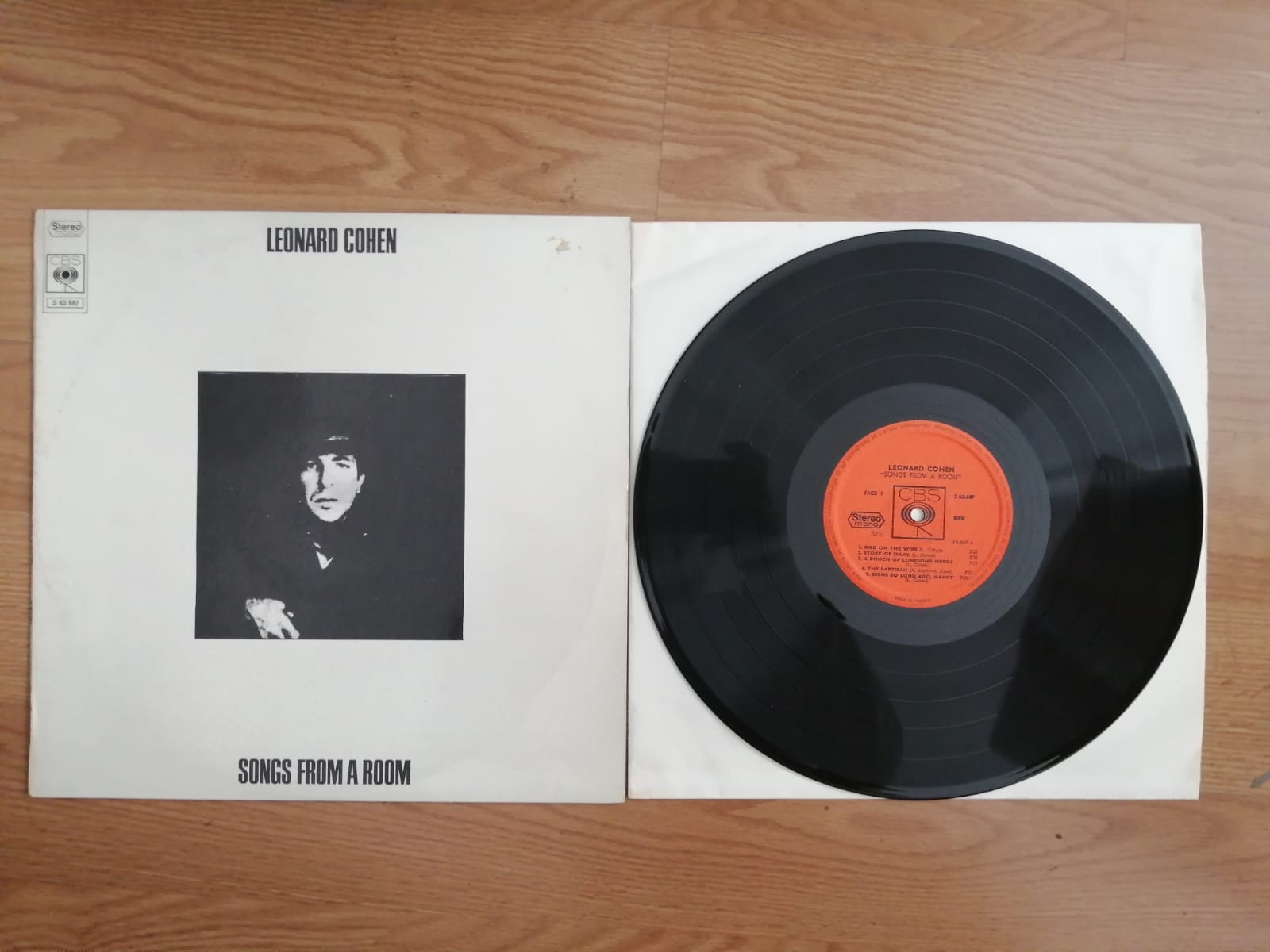 LEONARD COHEN - SONGS FROM AROOM - 1969 FRANSA BASIM LP ALBÜM 33 LÜK DÖNEM PLAK