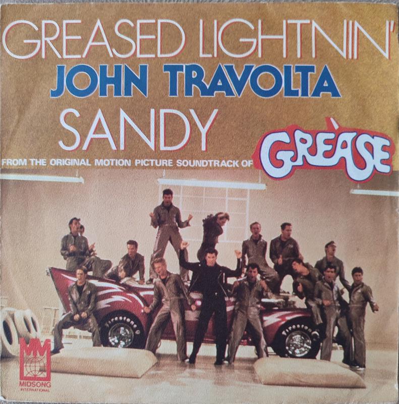 GREASE SOUNDTRACK - GREASED LIGHTNIN’- 1978 FRANSA BASIM 45 LİK PLAK