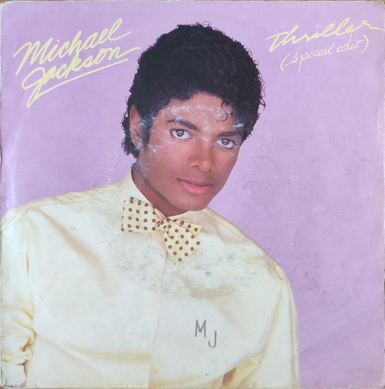 MICHAEL JACKSON - THRILLER - 1982  HOLLANDA BASIM 45 LİK PLAK 2. el