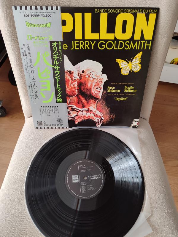 PAPILLON - Jerry Goldsmith - Soundtrack - 1977 Japonya Basım LP Plak -Obi’li 2. el