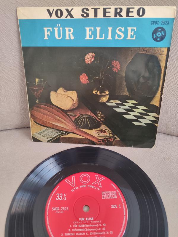 BEETHOVEN Für Elise / MOZART Turkish March vs. - 1965 Japonya  Basım  33lük Mini LP Plak 2. EL