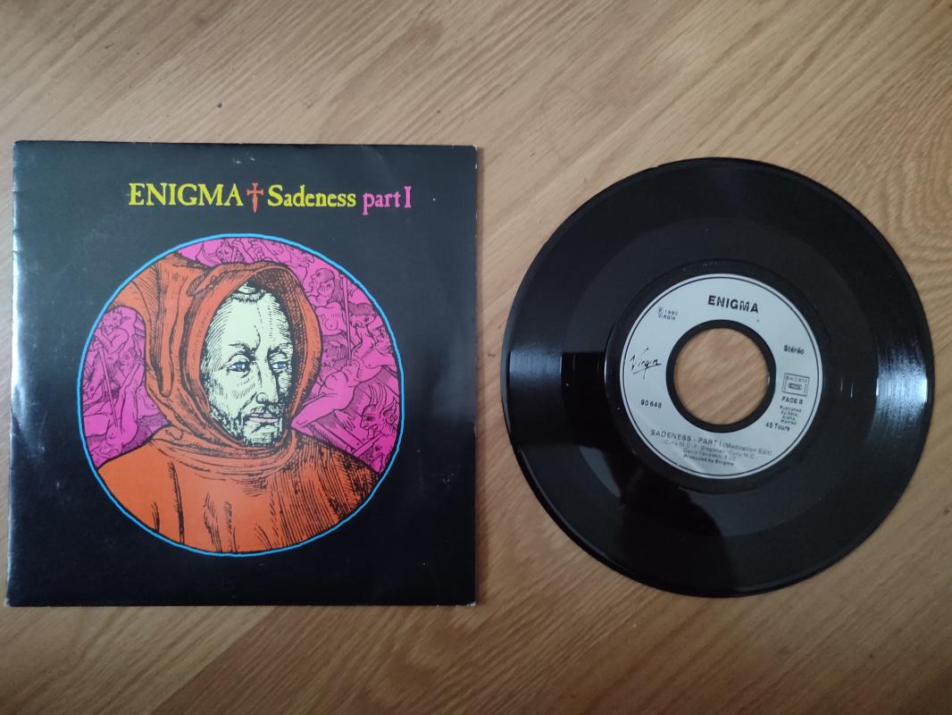 ENIGMA - SADENESS PART I - 1990 FRANSA  BASIM  45 LİK PLAK 2. EL