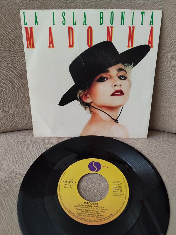 MADONNA - La Isla Bonita - 1987 Fransa Basım 45lik Plak 2. el