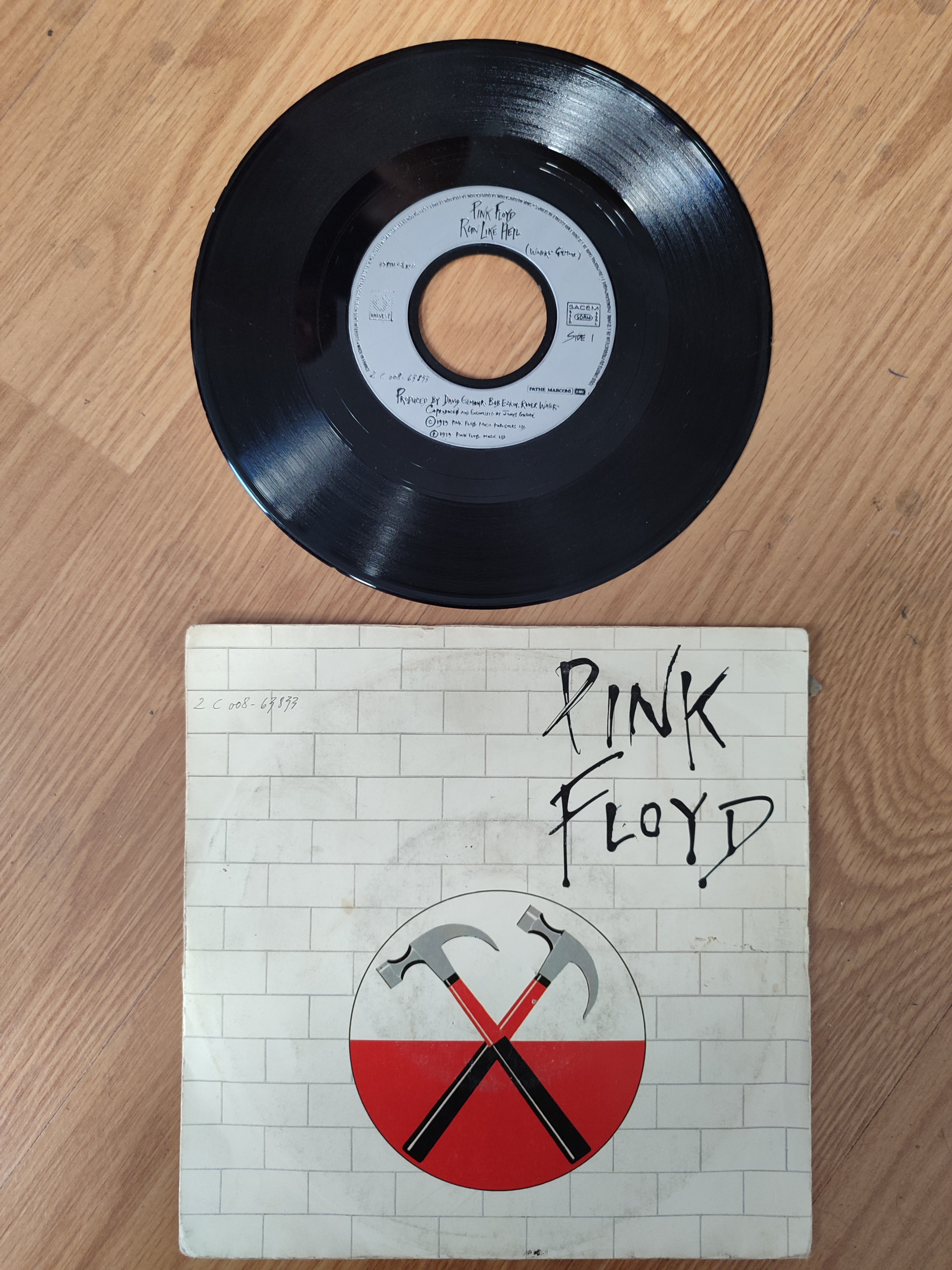 PINK FLOYD - Run Like Hell / Don’t Leave Me Now  1980 Almanya Basım 45lik Plak 2. el