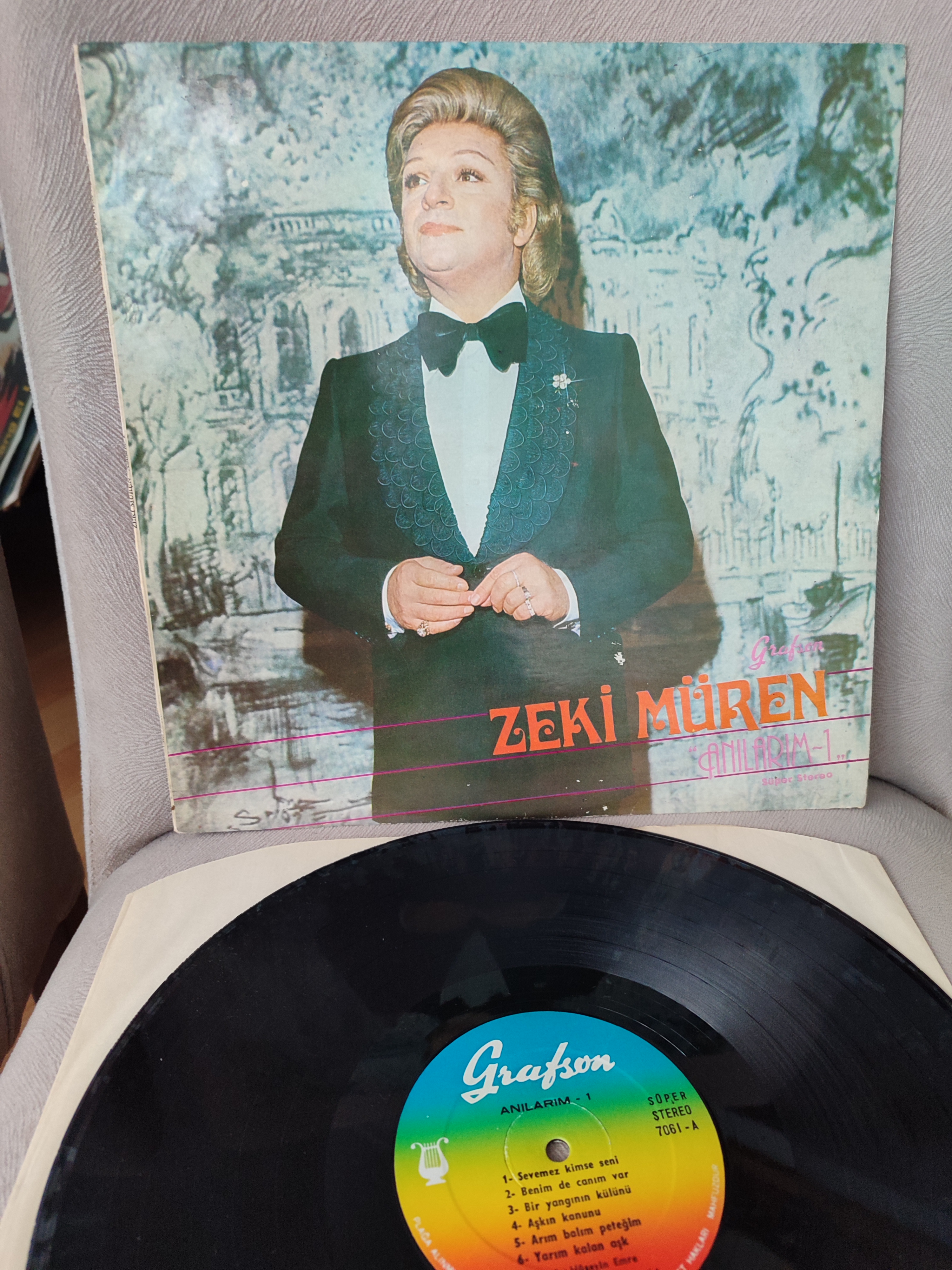 ZEKİ MÜREN - Anılarım-1 - 1974 Türkiye Basım Nadir 33 Lük LP Albüm Plak 2. EL