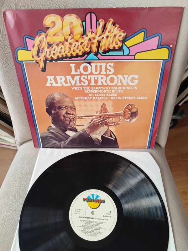 LOUIS ARMSTRONG - 20 GREATEST HITS  -1980 Almanya Basım 33 lük LP Plak 2.el